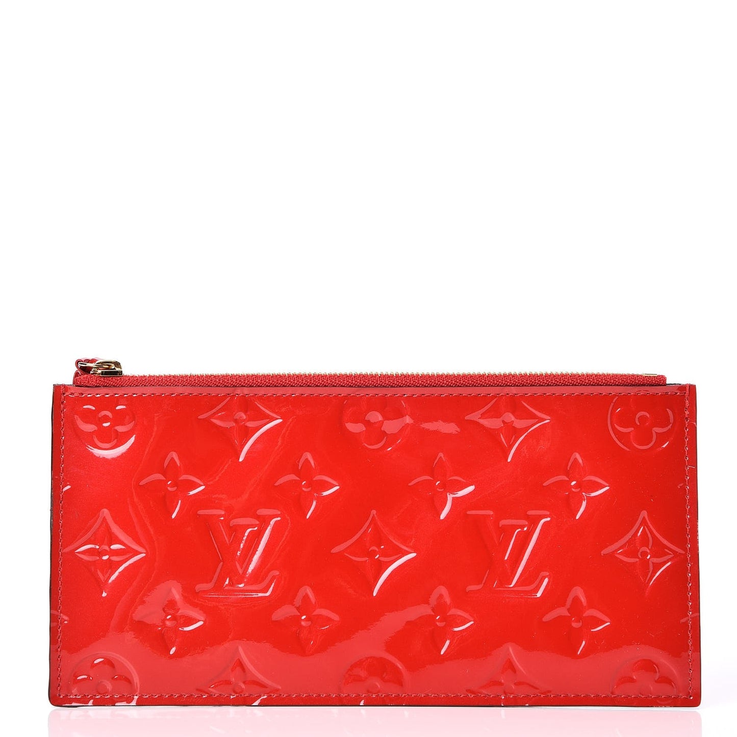 Vernis Felicie Chain Wallet Zippered Insert Cherry