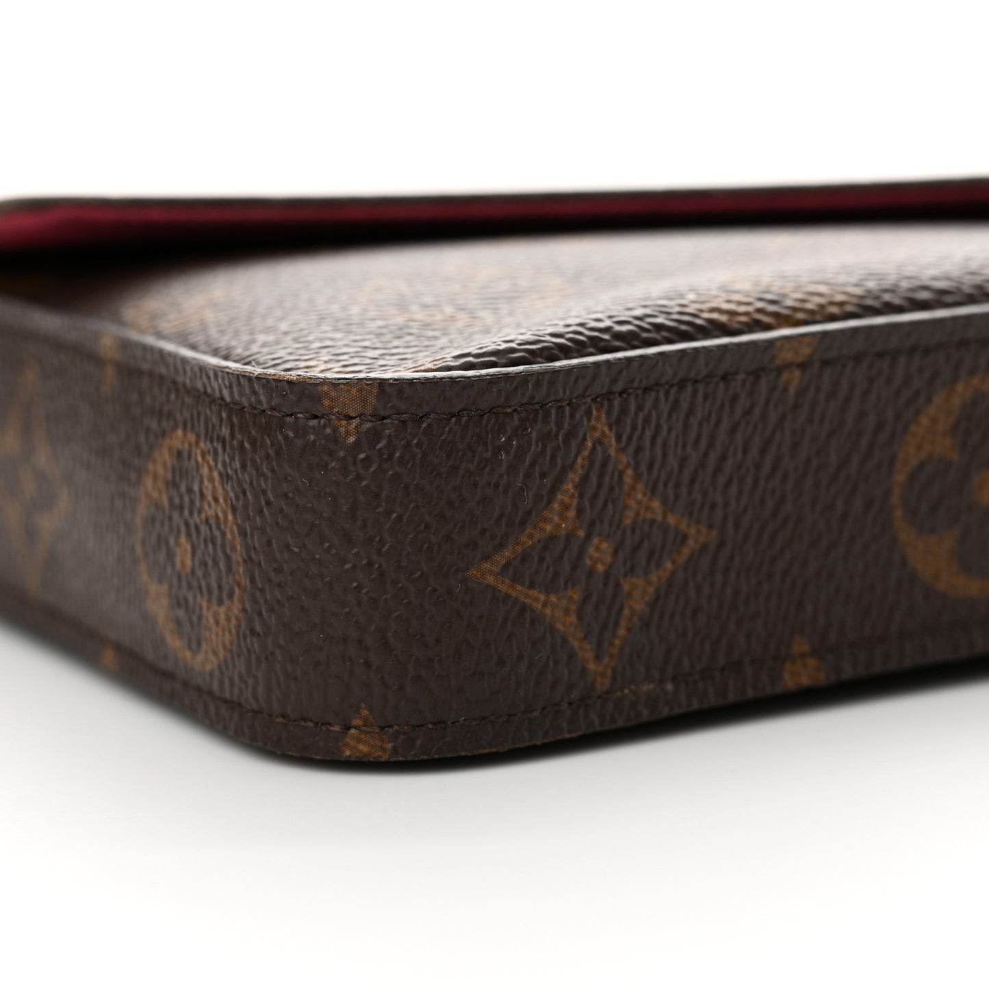 Monogram Pochette Felicie Chain Wallet Fuchsia