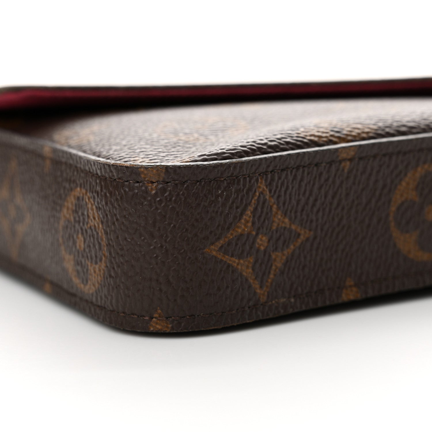 Louis Vuitton Monogram Pochette Felicie Chain Wallet Fuchsia 10 of 13