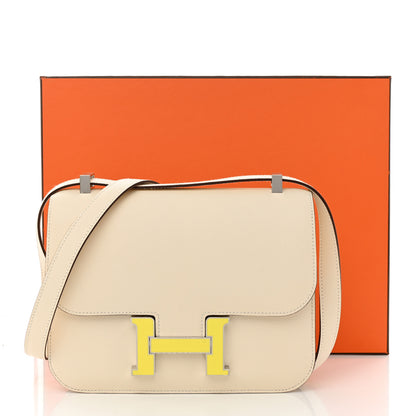 Hermes Epsom Enamel Constance 1-24 Nata Jaune Citron 12 of 12