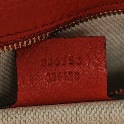 Gucci Pebbled Calfskin Medium Soho Clutch Red 7 of 7