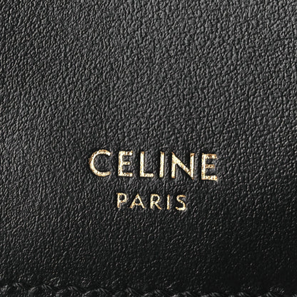 Celine Satinated Calfskin 16 Card Holder With Flap Black 7 of 12
