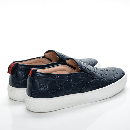 Gucci Guccissima Dublin Slip On Sneakers 37 Blue 4 of 8