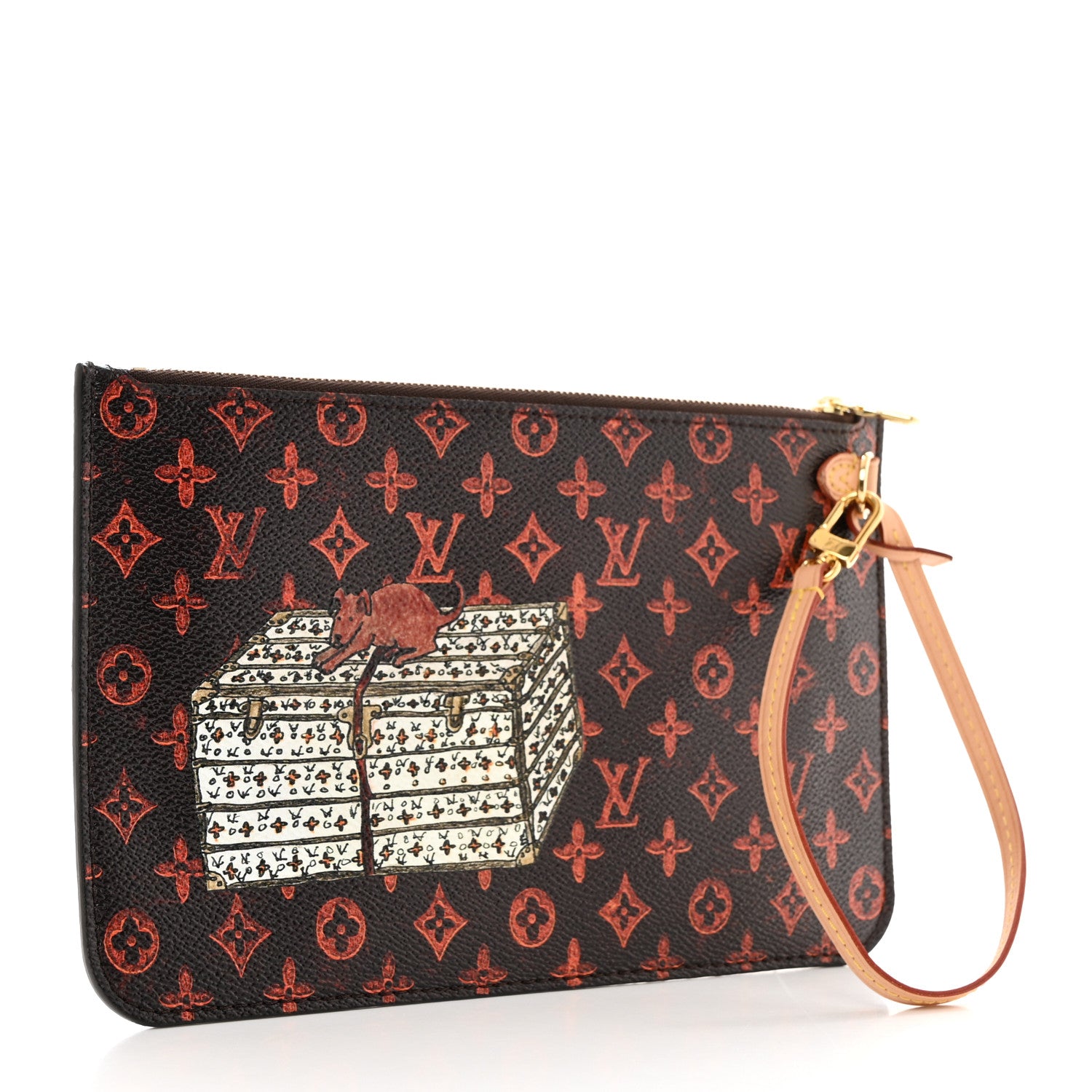 Louis Vuitton Catogram Neverfull MM GM Pochette Marron 3 of 7
