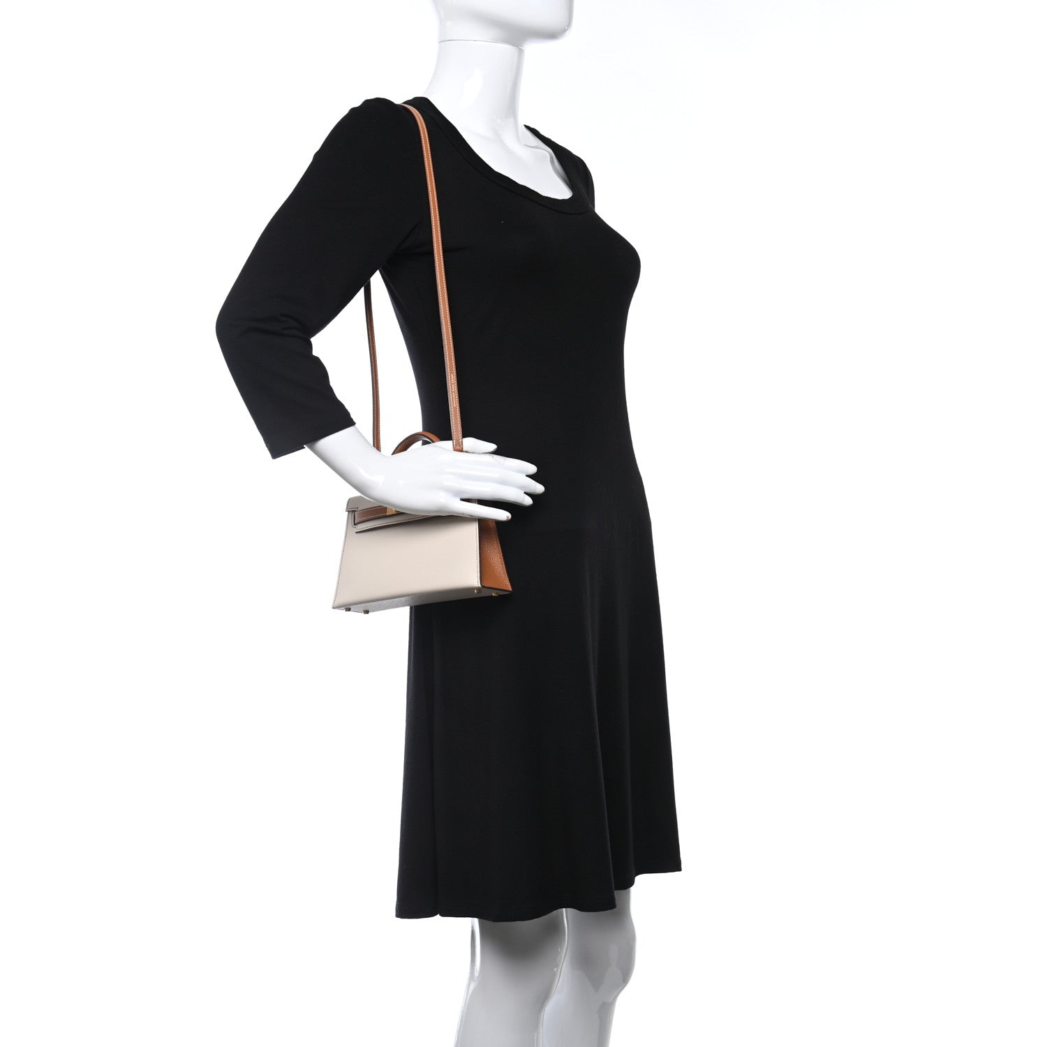 Hermes Epsom Horseshoe Mini Kelly Sellier 20 Nata Gold 2 of 8