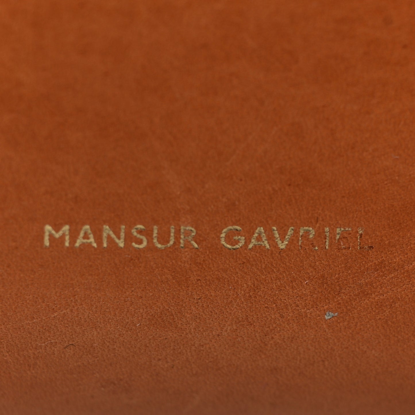 Vegetable Tanned Calfskin Mini Bucket Bag Camello Orange