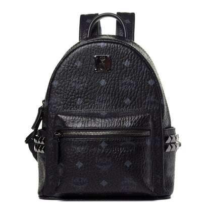 MCM Visetos Side Stud Mini Stark Backpack Black 1 of 12