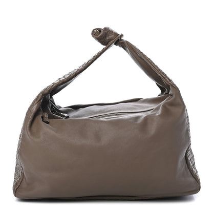 Bottega Veneta Nappa Intrecciato Large Knot Hobo New Steel 1 of 11