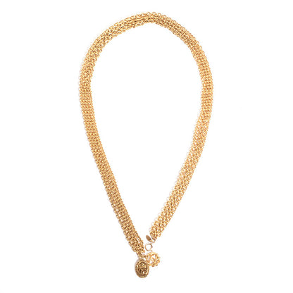 Chanel Chain CC Long Necklace Gold 2 of 6