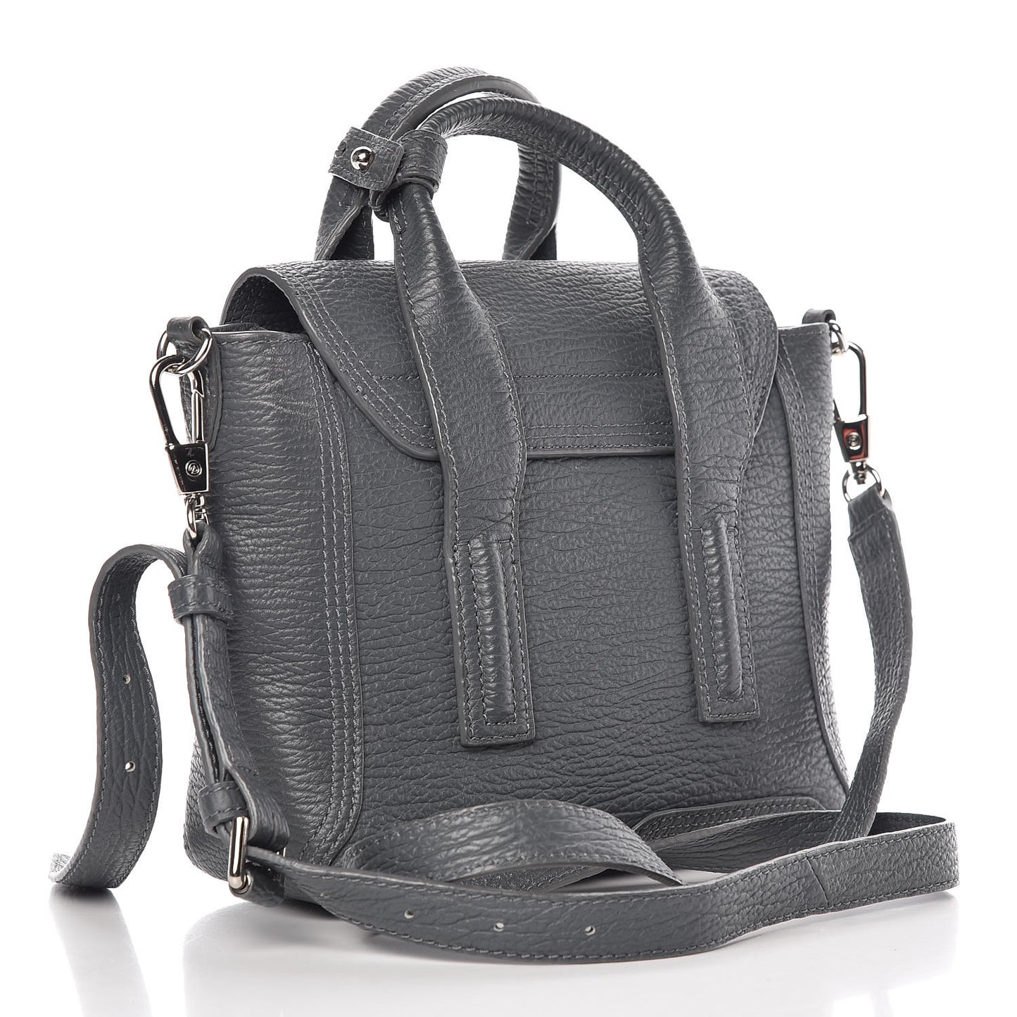3.1 Textured Calfskin Mini Pashli Satchel Storm