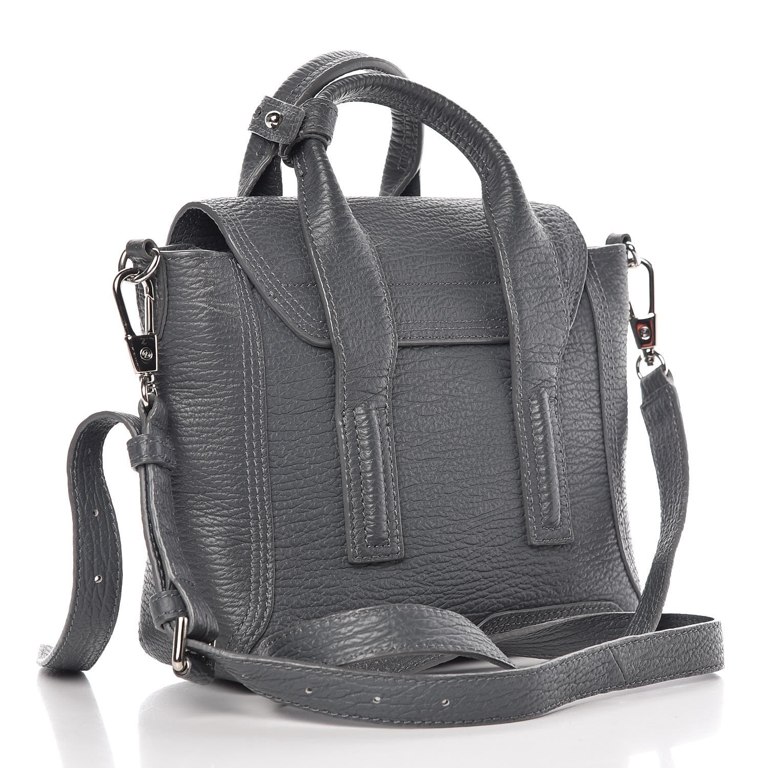 3.1 Phillip Lim 3.1 Textured Calfskin Mini Pashli Satchel Storm 3 of 17