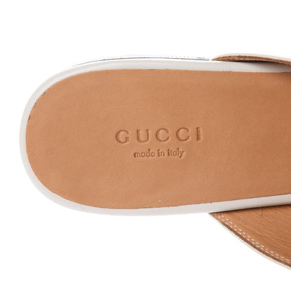 Gucci Malaga Kid Womens Princetown Slippers 38 Mystic White 6 of 10