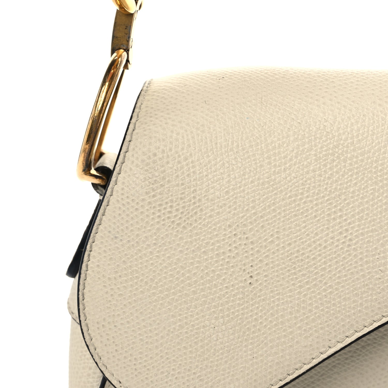 Christian Dior Grained Calfskin Mini Saddle Bag White 12 of 17