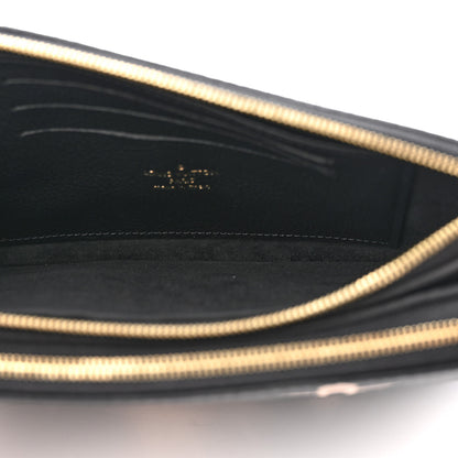 Louis Vuitton Empreinte Monogram Giant Double Zip Pochette Black Cream 6 of 10