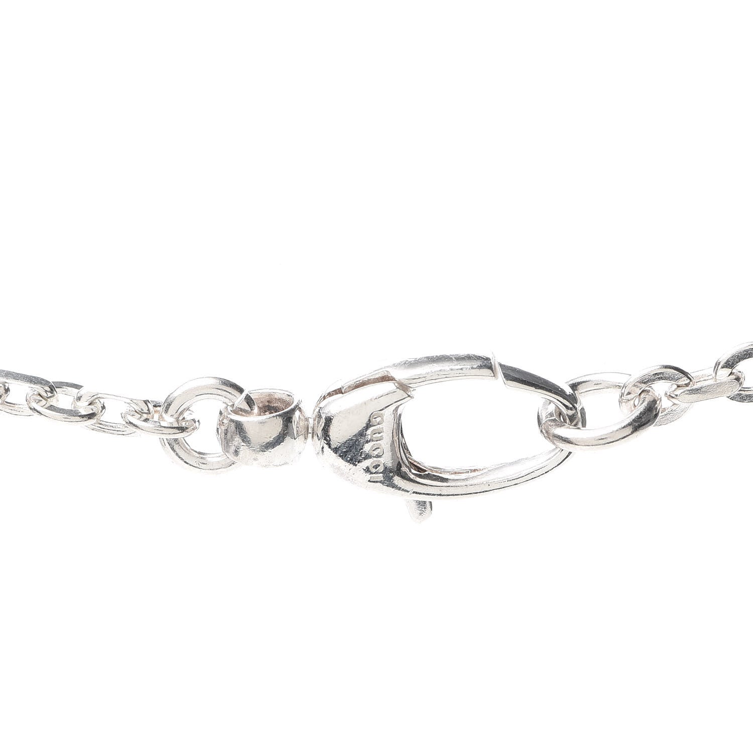 Gucci Sterling Silver Bamboo Pendant Necklace 4 of 4