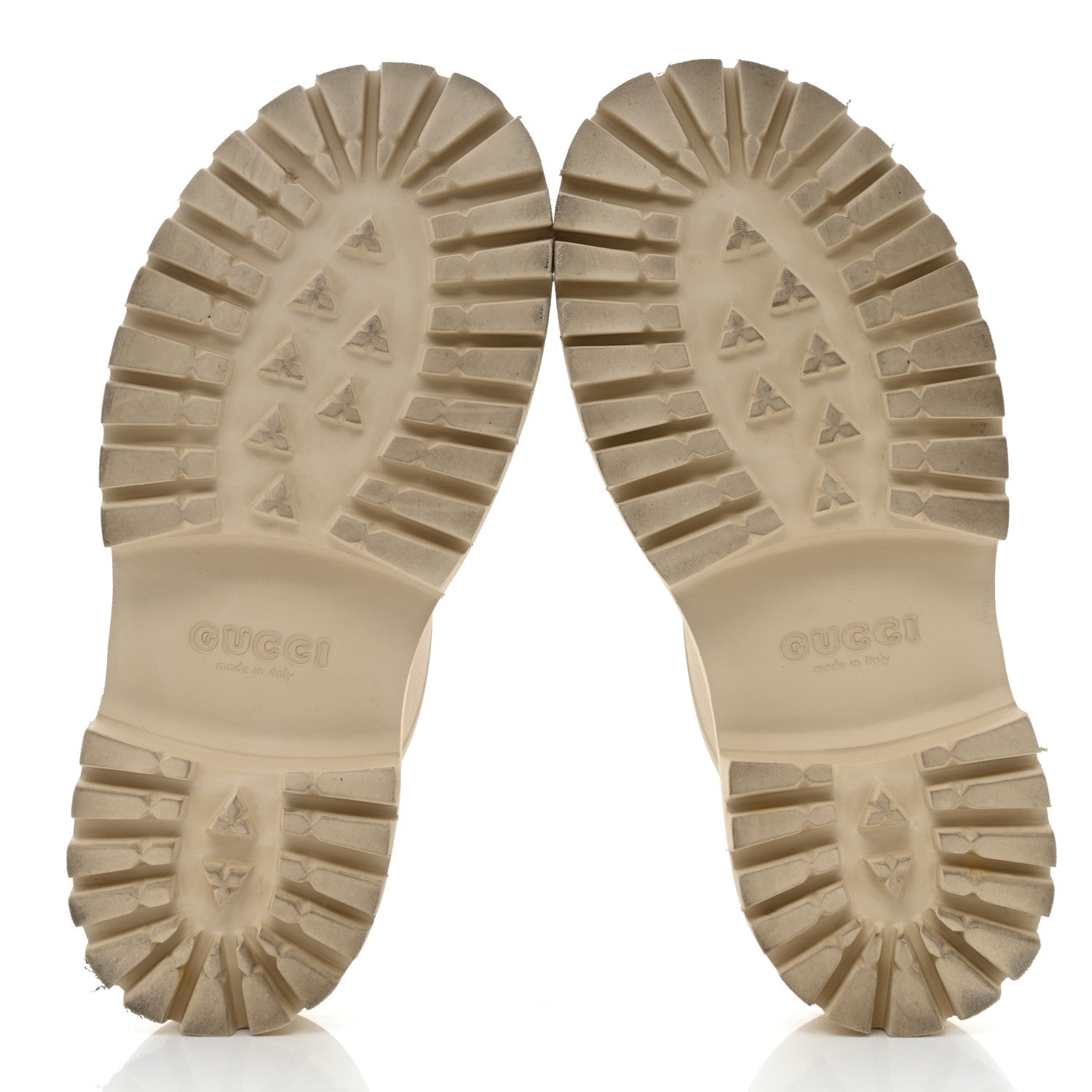 Gucci Rubber GG Monogram Perforated Elea Platform 55mm Lug Sole Sandals 38 Mystic White 5 of 9