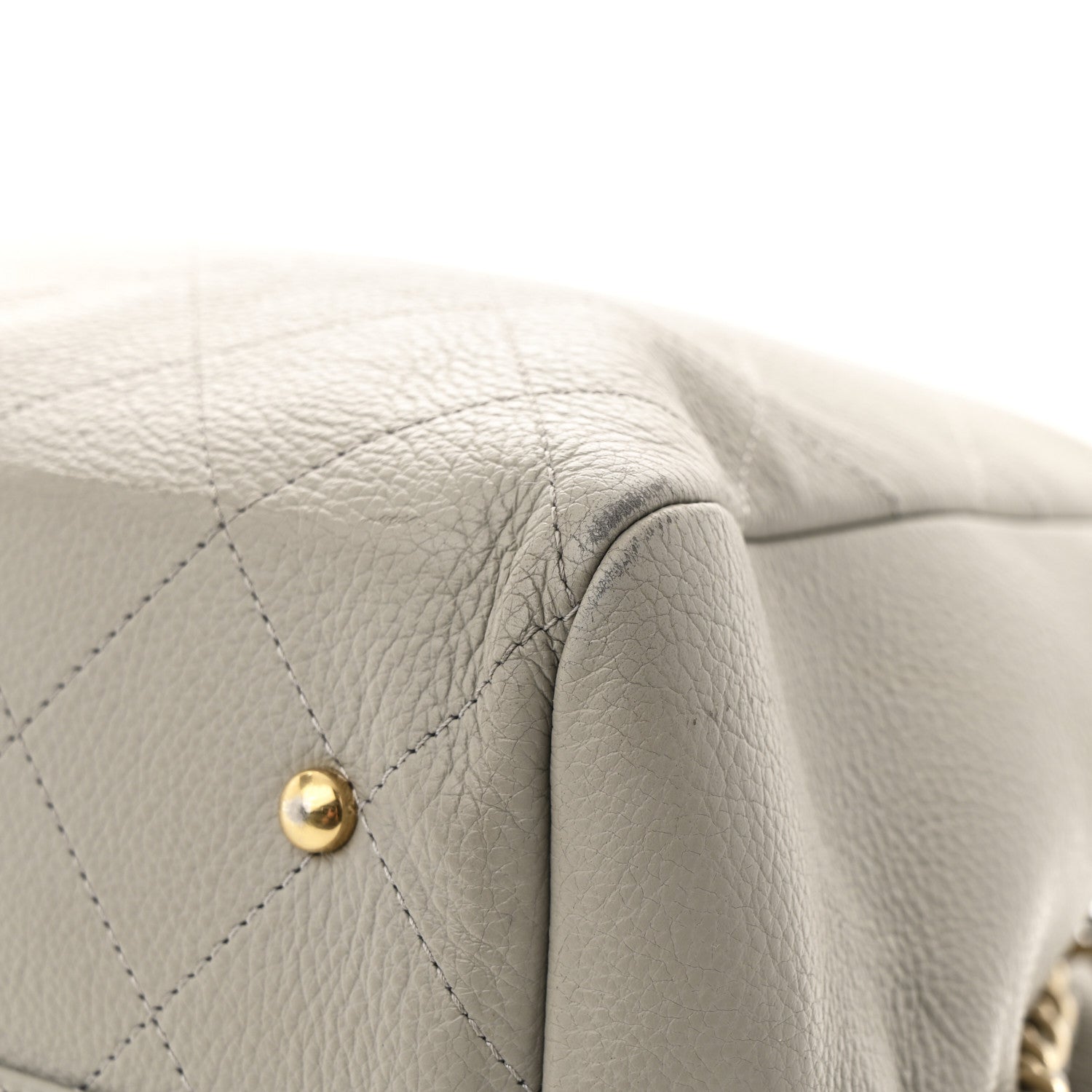 Chanel Bullskin Stitched Large Shopping Bag Grey 11 of 11