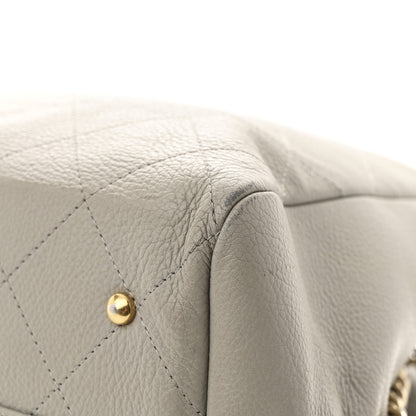Chanel Bullskin Stitched Large Shopping Bag Grey 11 of 11