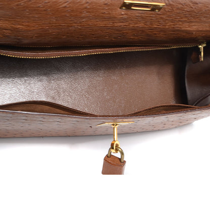 Hermes Ostrich Kelly Sellier 32 Gold 22 of 24