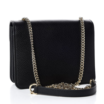 Gucci Dollar Calfskin Small Interlocking G Shoulder Bag Black 3 of 9