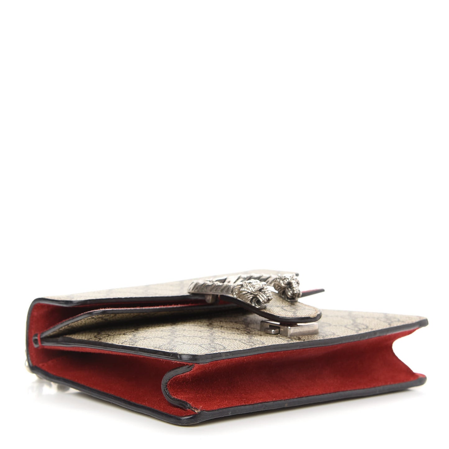 GG Supreme Monogram Mini Dionysus Shoulder Bag Hibiscus Red