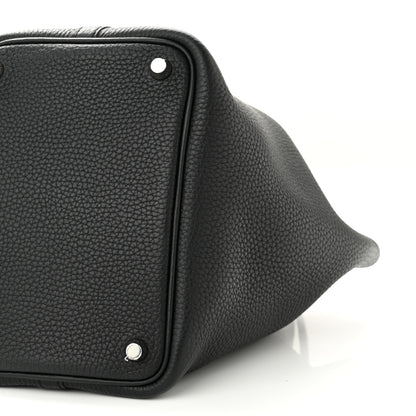 Hermes Taurillon Clemence Matte Alligator Picotin Lock Touch 18 PM Black 10 of 11