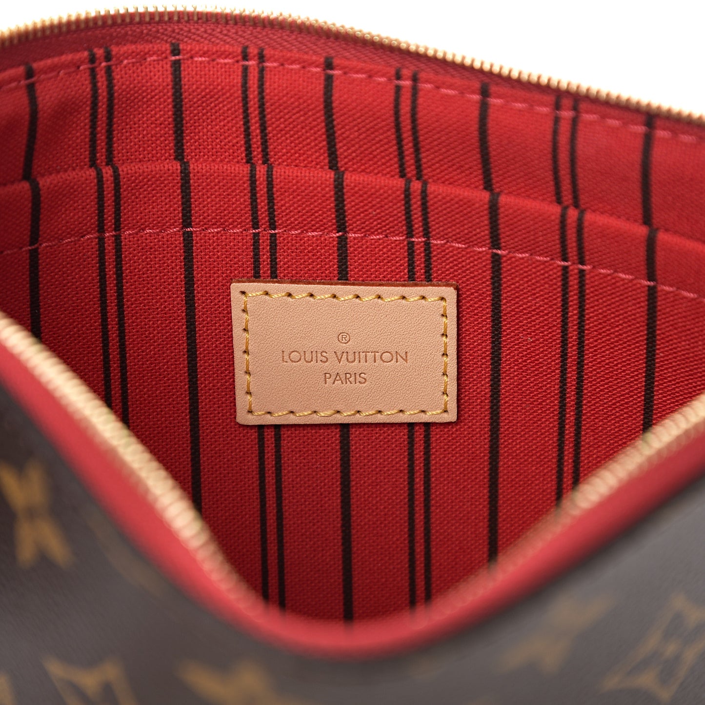 Monogram Neverfull MM GM Pochette Cherry