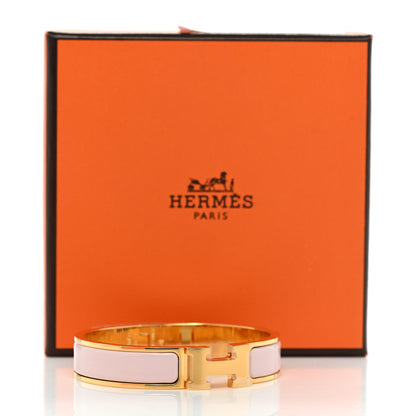 Hermes Enamel Narrow Clic Clac H Bracelet PM Rose Candeur 5 of 5