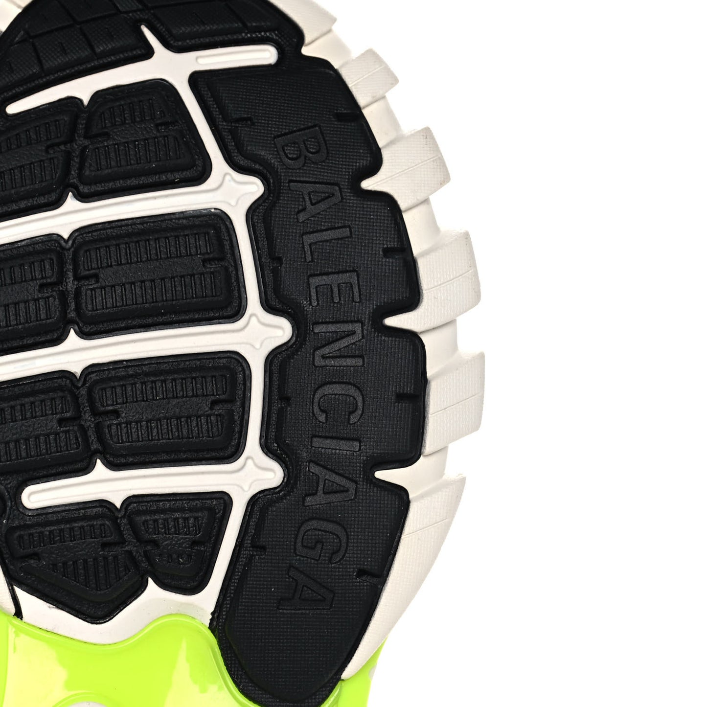 Rubber Mesh Bi-Color Womens Track.2 Open Sneakers 37 White Fluo Yellow