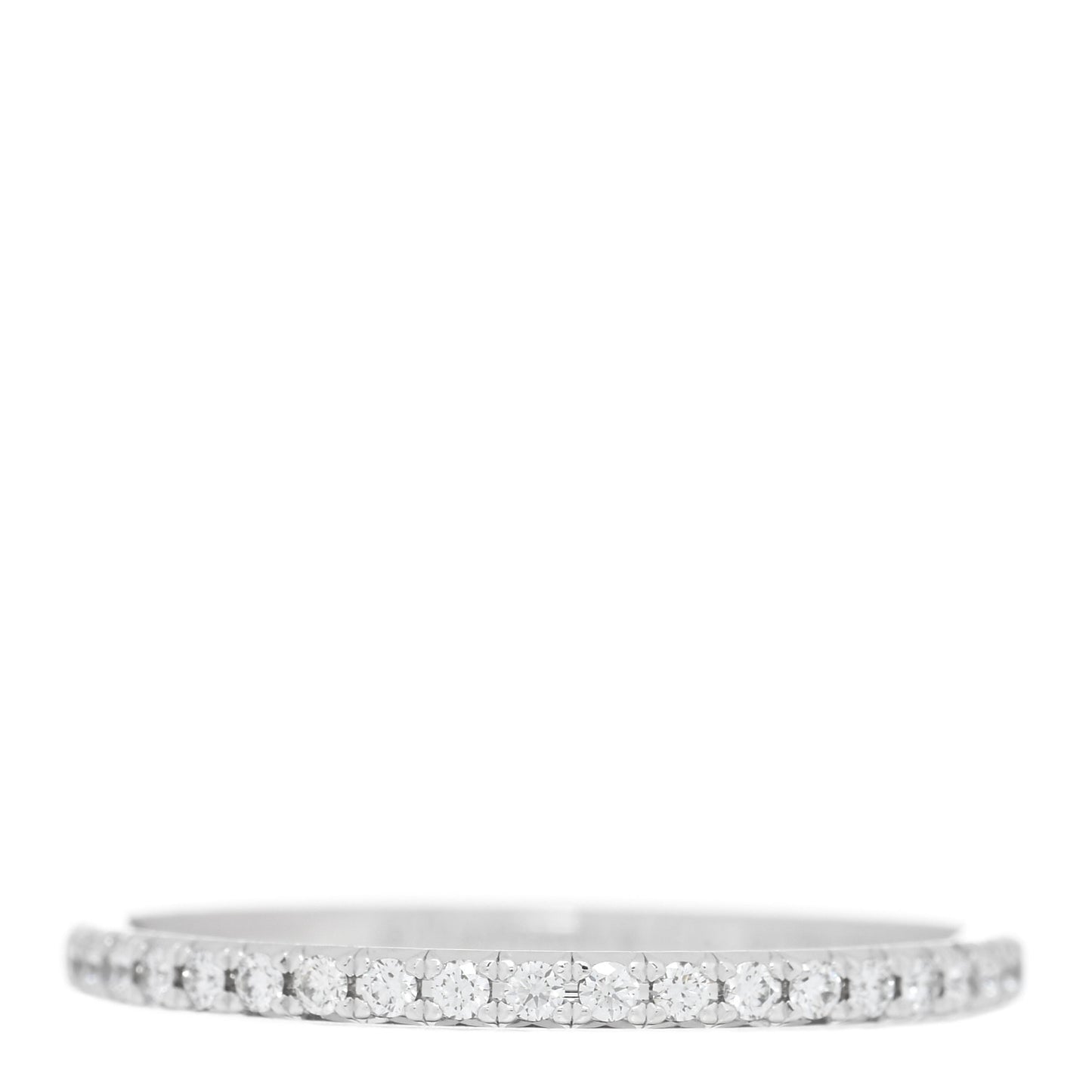 18K White Gold Diamond Metro Band Ring 50 5.5