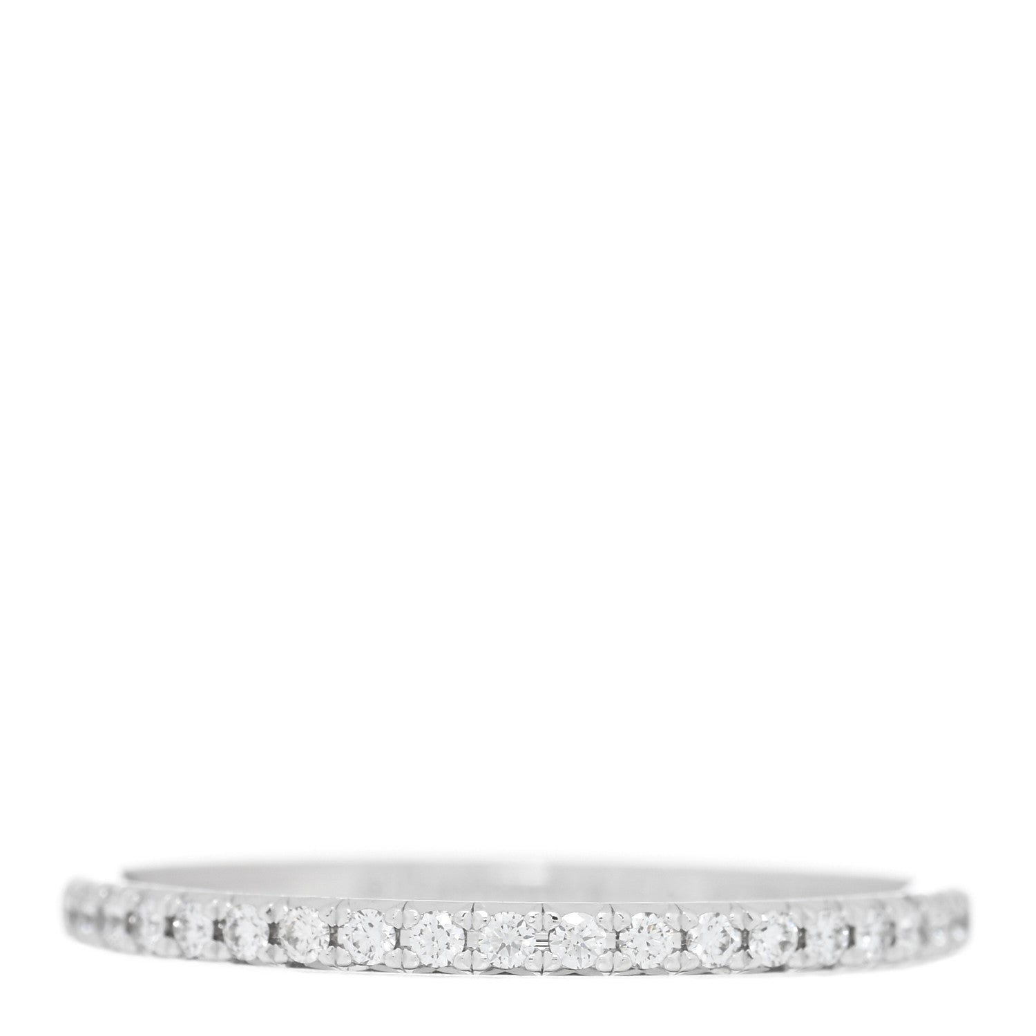 Tiffany 18K White Gold Diamond Metro Band Ring 50 5.5 3 of 4