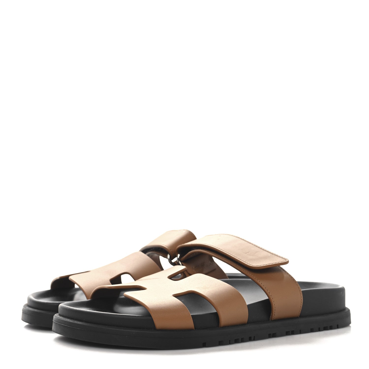 Hermes Calfskin Womens Chypre Sandals 36.5 Naturel 4 of 10