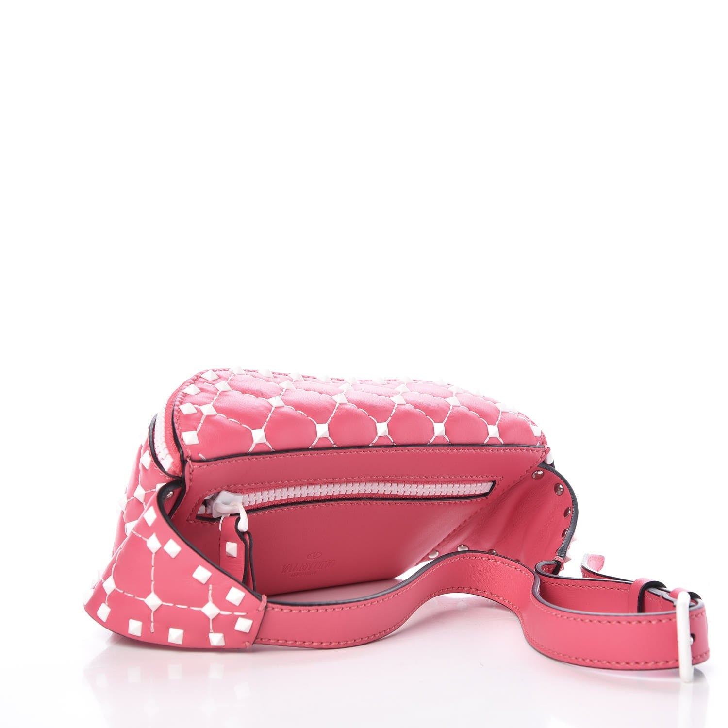 Valentino Garavani Lambskin Free Rockstud Spike Belt Bag Shadow Pink 3 of 6