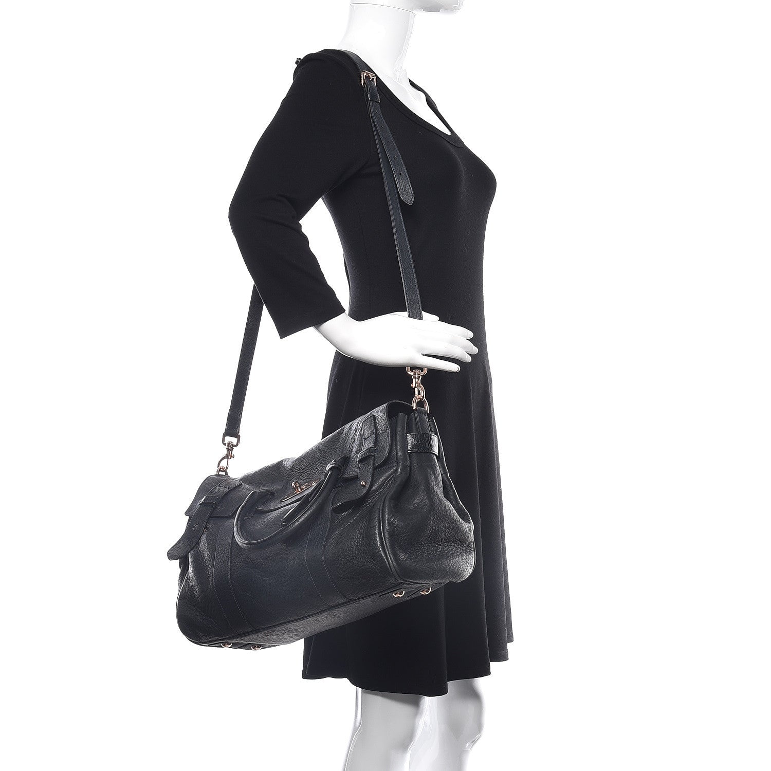 Mulberry Goatskin Heritage Bayswater Satchel Nightshade Blue 2 of 11