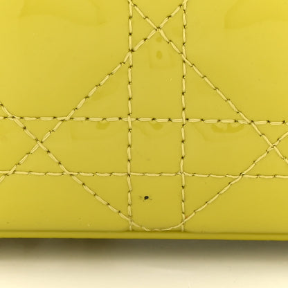 Christian Dior Patent Cannage Mini Lady Dior Lime Yellow 11 of 12