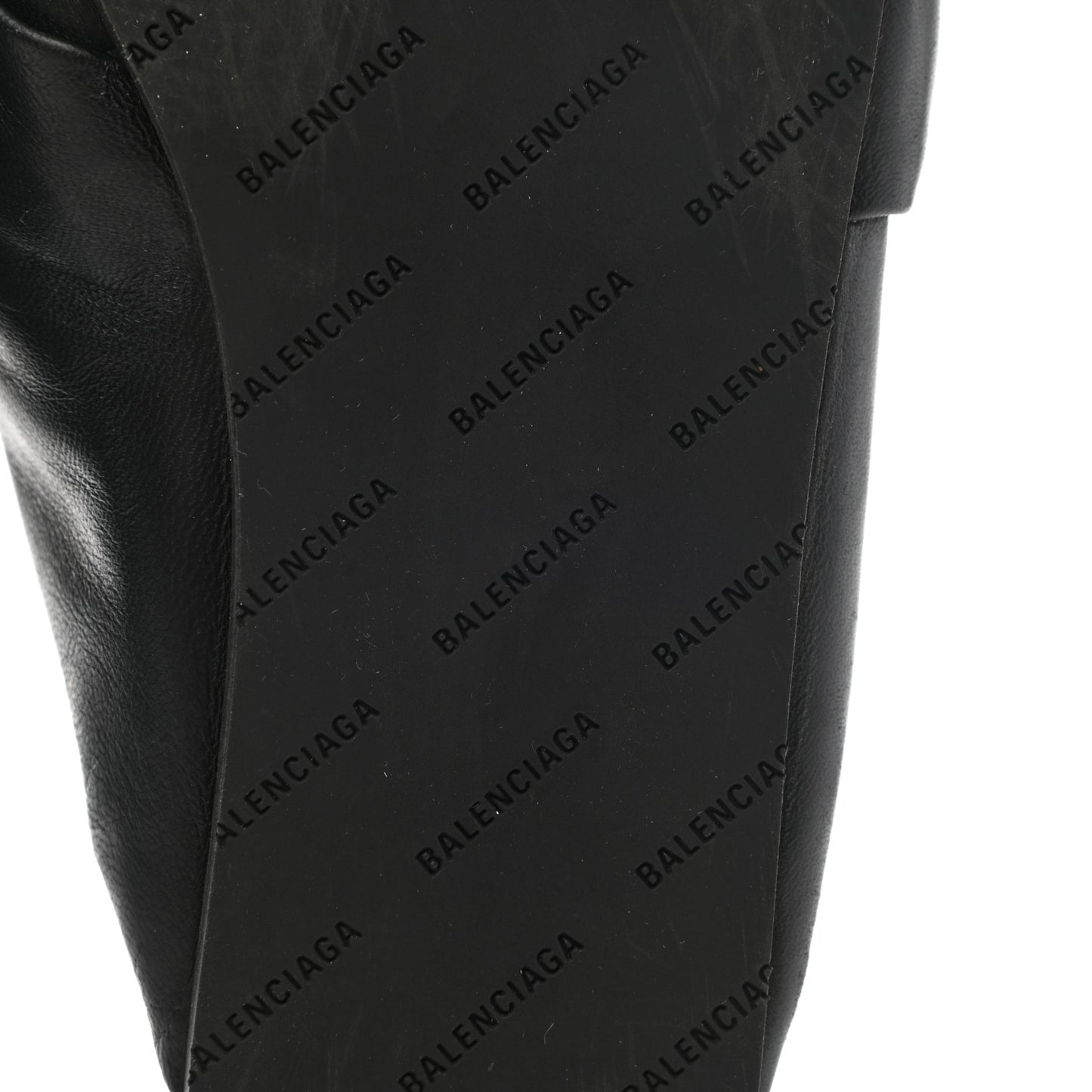 Lambskin Drapy Slide Sandals 37 Black