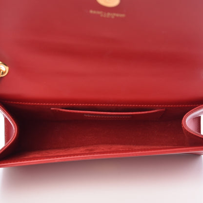 Saint Laurent Smooth Calfskin Medium Classic Monogram Kate Tassel Satchel New Red 5 of 16