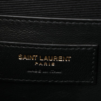 Saint Laurent Grain De Poudre Textured Mixed Matelasse Triquilt Small Monogram Satchel  Light Sage 6 of 10