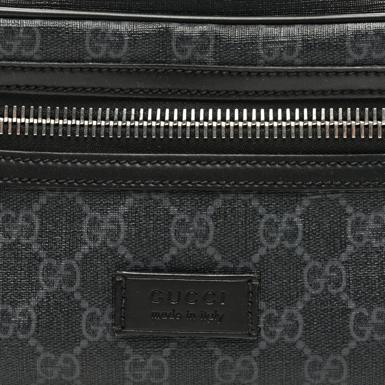 Gucci Soft GG Supreme Monogram Web Belt Bag Black Grey 8 of 10
