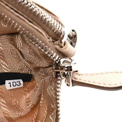 Prada Re-Nylon Saffiano Re-Edition 2000 Double Zip Crossbody Bag Cammeo 8 of 11