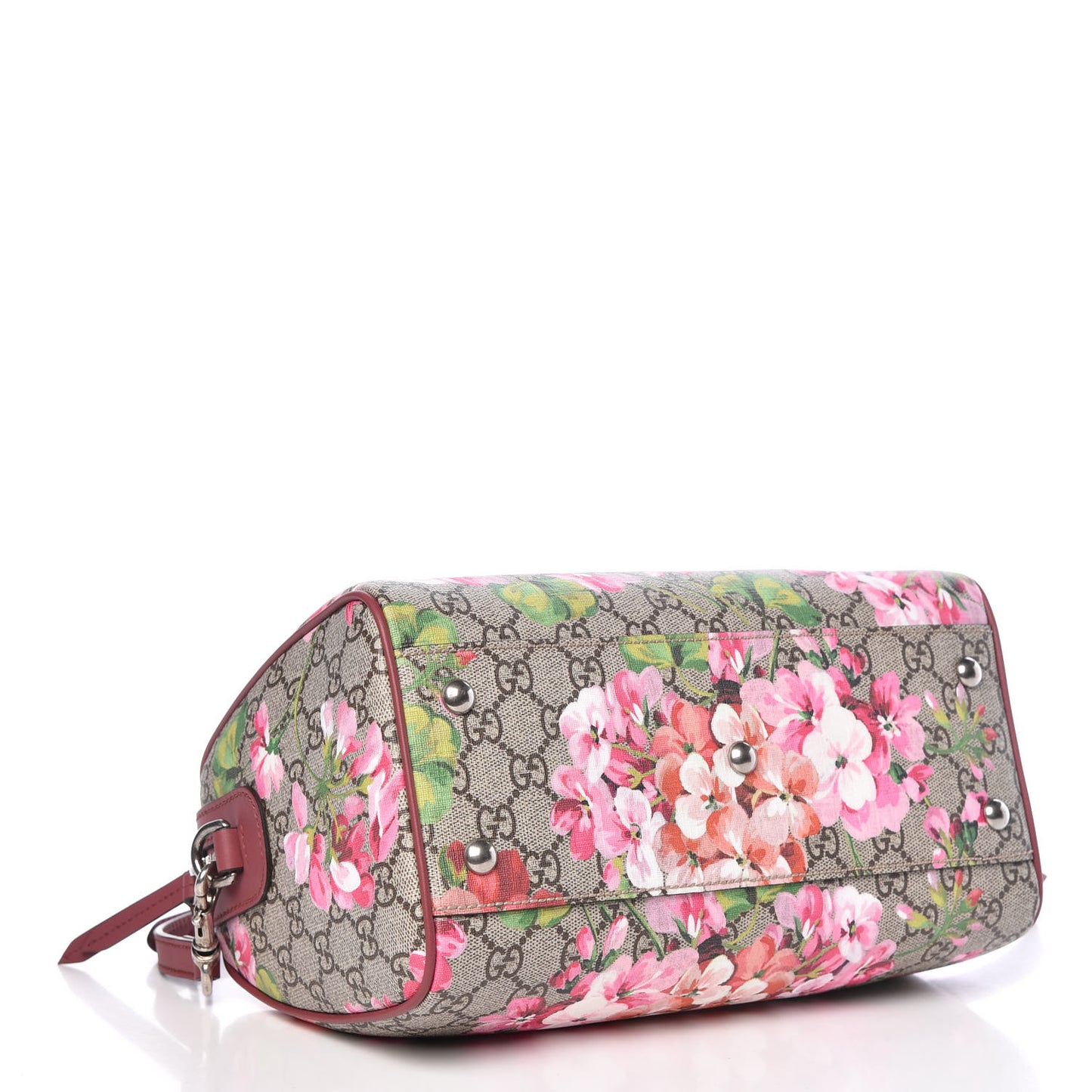 GG Supreme Monogram Blooms Small Boston Beige Multicolor Dry Rose