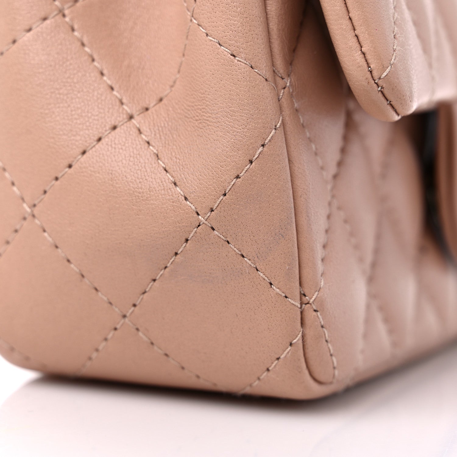 Chanel Lambskin Quilted Mini Rectangular Flap Beige 10 of 10