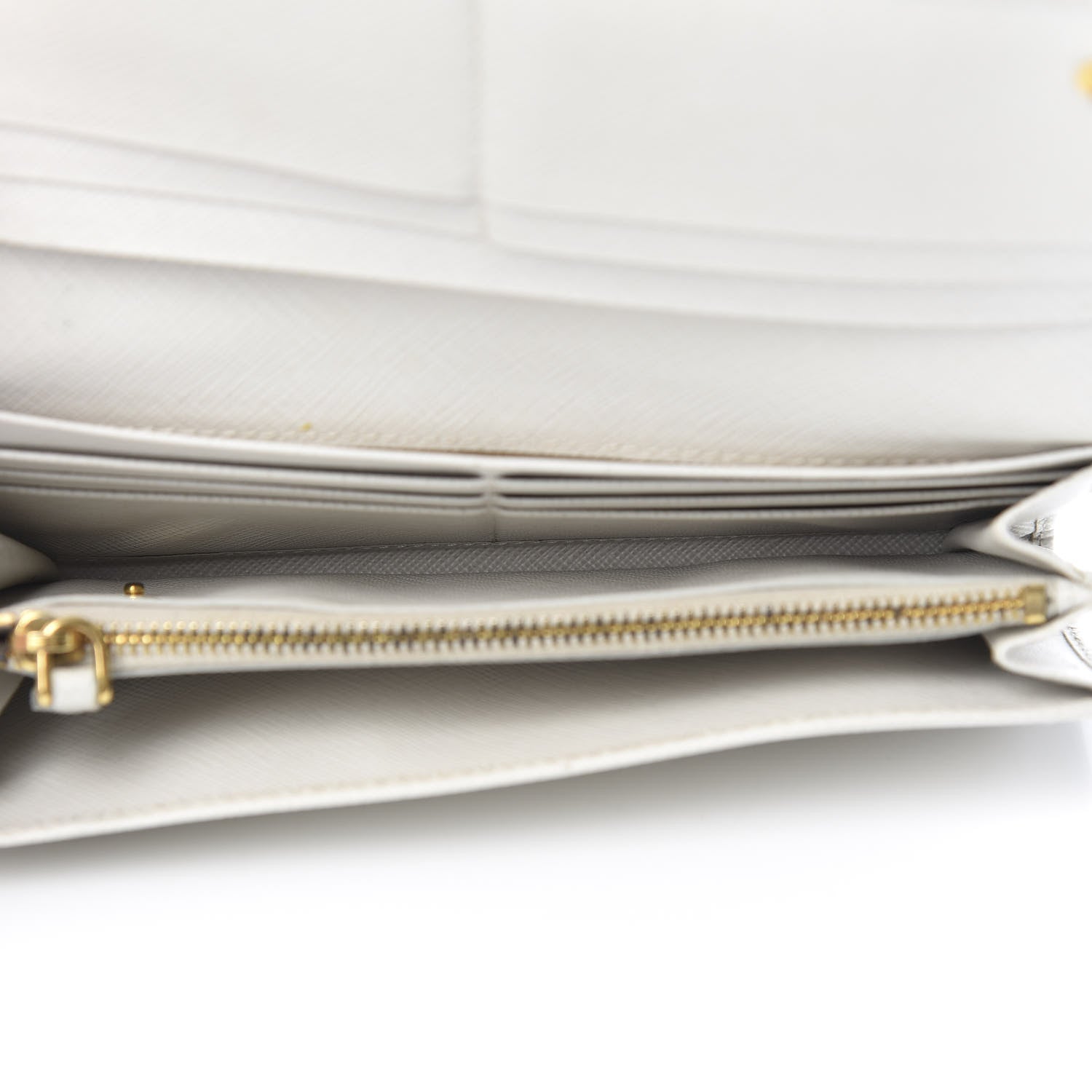 Prada Saffiano Bow Continental Wallet Talco 5 of 17