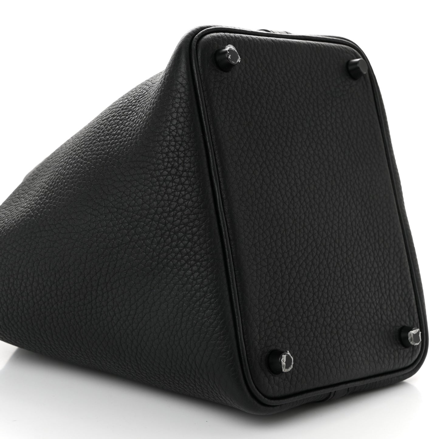 Taurillon Clemence Monochrome Picotin Lock 18 PM Black