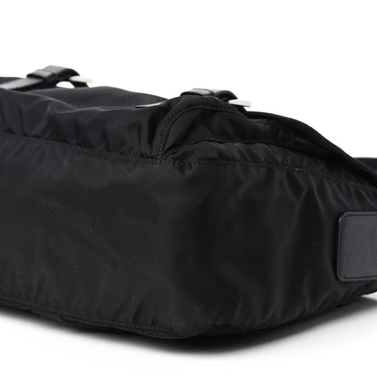Prada Tessuto Nylon Saffiano Messenger Bag Black 7 of 10