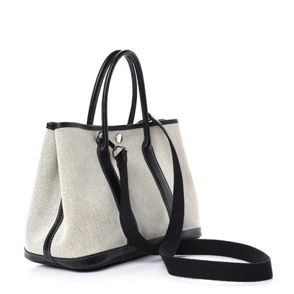 Hermes Twill D H Negonda Garden Party 30 TPM Ecru Black 3 of 9