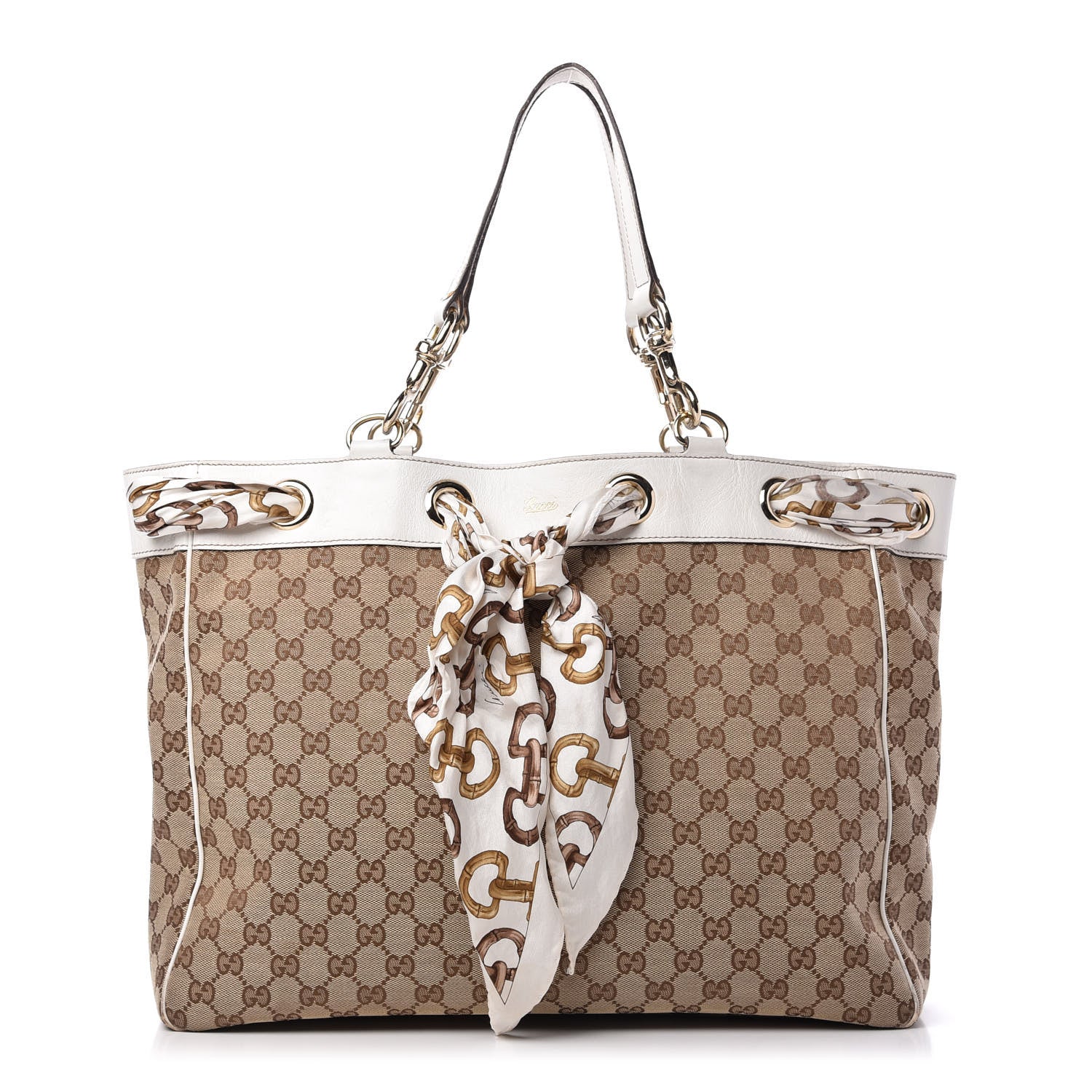 Gucci Monogram Large Positano Tote Off White 1 of 14