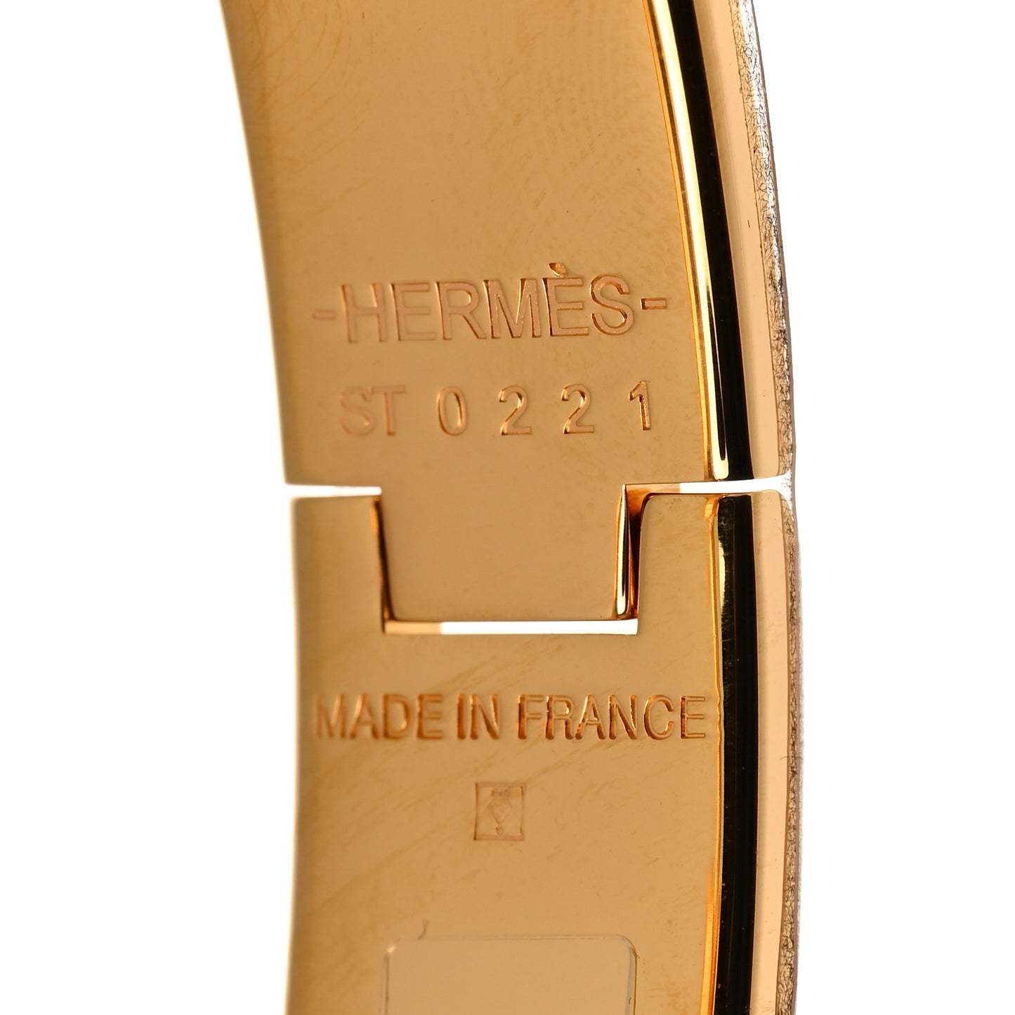 Enamel Narrow Clic Clac H Bracelet PM White