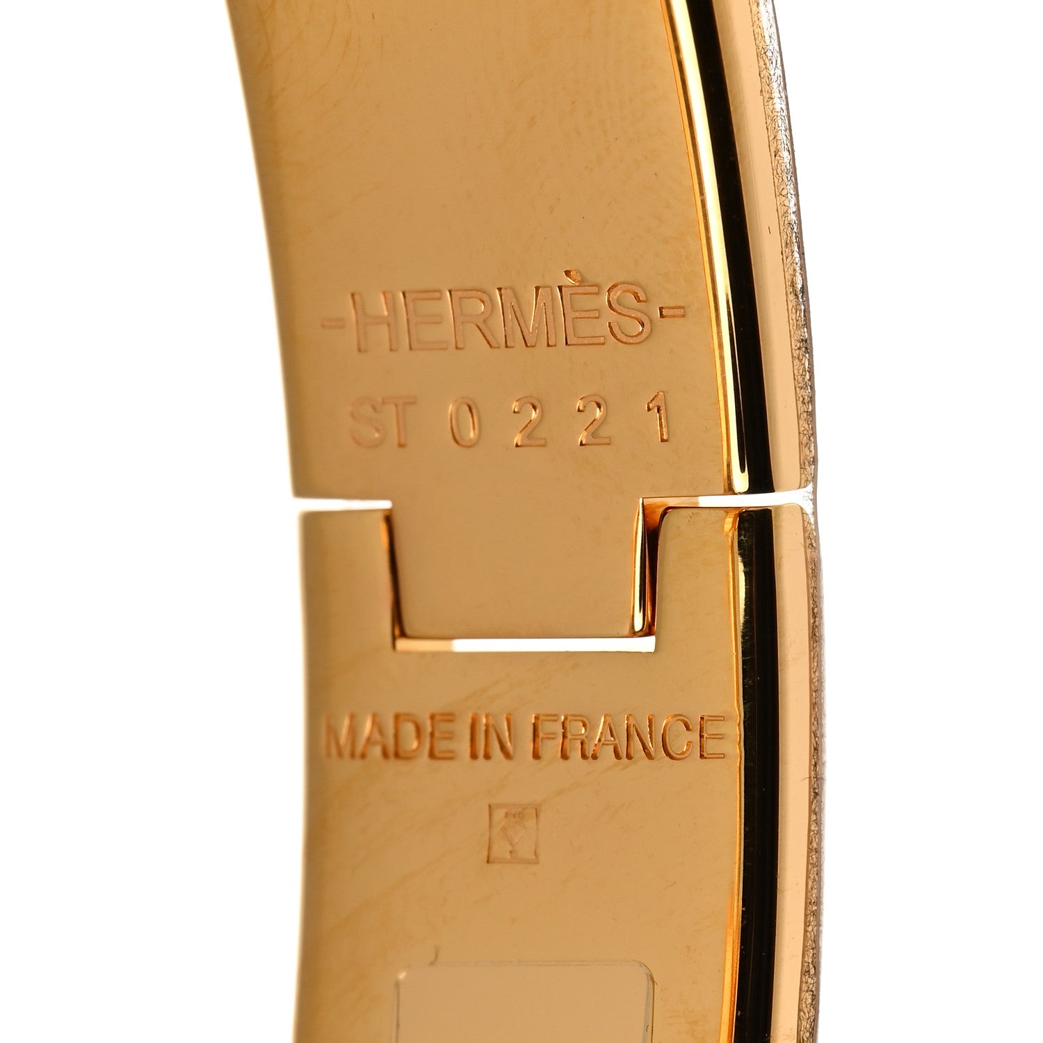 Hermes Enamel Narrow Clic Clac H Bracelet PM White 4 of 5