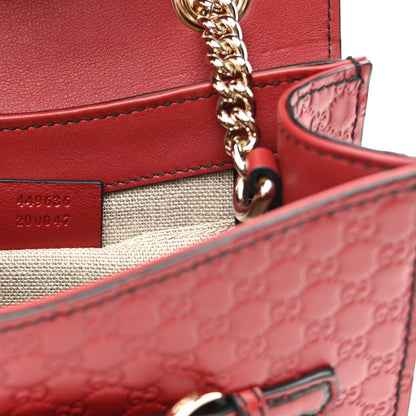 Gucci Soft Microguccissima Mini Emily Chain Shoulder Bag Rosso 7 of 10
